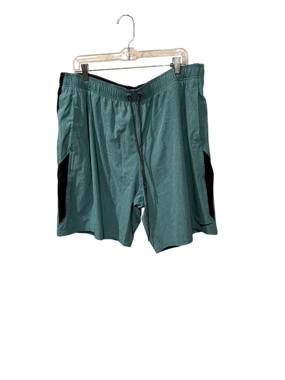 Nike Mens Teal & Black Swim trunks 3XL Lightweight Breathable Drawstring Waist